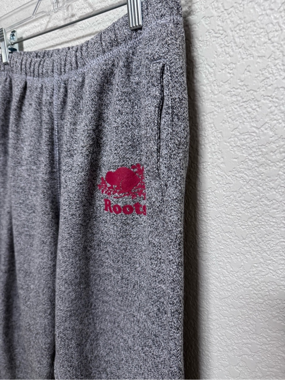 Roots Heathered Grey Logo Joggers Women’s S Casual Streetwear - Picture 3 of 8